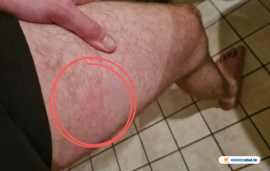 Skavsar laren insida lopning shorts