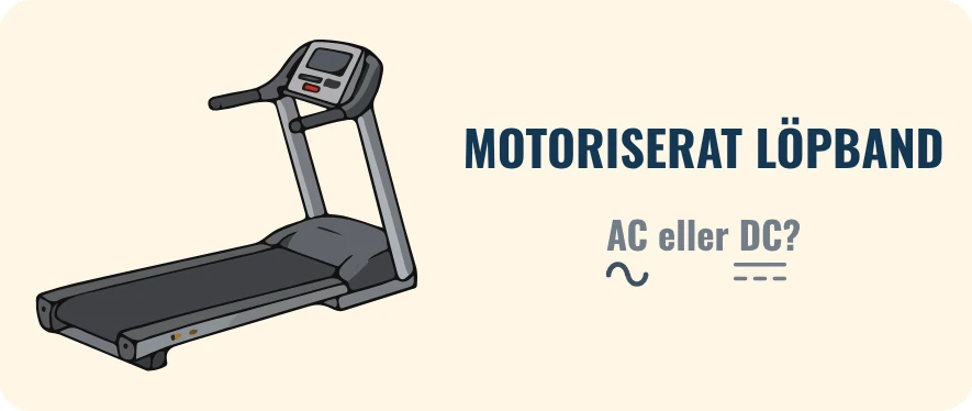 Herobild för artikel om motoriserat löpband och om man ska välja AC- eller DC-motor