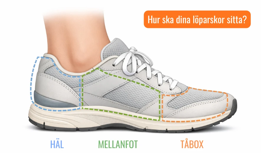 Passform loparskor sitta hal mellanfot tabox